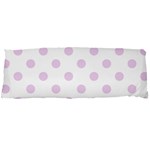 Polka Dots - Thistle Violet on White Body Pillow Case Dakimakura (Two Sides)