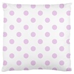 Polka Dots - Thistle Violet on White Standard Flano Cushion Case (One Side)