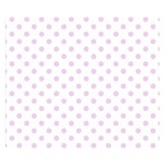 Polka Dots - Thistle Violet on White Double Sided Flano Blanket (Small)