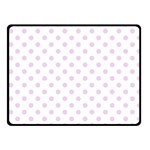 Polka Dots - Thistle Violet on White Fleece Blanket (Small) (One Side)