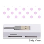 Polka Dots - Thistle Violet on White Memory Card Reader (Stick)