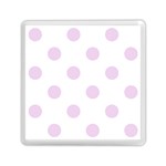Polka Dots - Thistle Violet on White Memory Card Reader with Storage (Square)