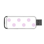 Polka Dots - Thistle Violet on White Portable USB Flash (Two Sides)