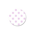 Polka Dots - Thistle Violet on White Golf Ball Marker (10 pack)