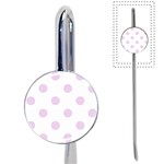 Polka Dots - Thistle Violet on White Book Mark