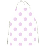 Polka Dots - Thistle Violet on White Full Print Apron