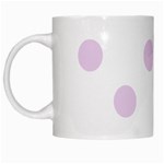 Polka Dots - Thistle Violet on White White Mug