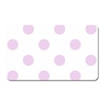 Polka Dots - Thistle Violet on White Magnet (Rectangular)