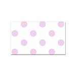 Polka Dots - Thistle Violet on White Sticker (Rectangular)