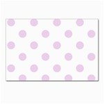 Polka Dots - Thistle Violet on White Postcard 4 x 6  (Pkg of 10)
