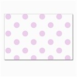 Polka Dots - Thistle Violet on White Postcard 5  x 7 