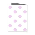 Polka Dots - Thistle Violet on White Mini Greeting Cards (Pkg of 8)
