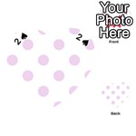 Polka Dots - Thistle Violet on White Playing Cards 54 (Heart)