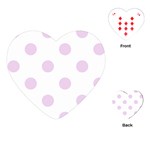 Polka Dots - Thistle Violet on White Playing Cards (Heart)