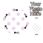 Polka Dots - Thistle Violet on White Playing Cards 54 (Round)