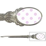 Polka Dots - Thistle Violet on White Letter Opener