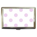 Polka Dots - Thistle Violet on White Cigarette Money Case