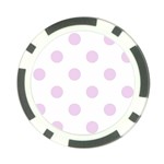 Polka Dots - Thistle Violet on White Poker Chip Card Guard