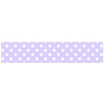 Polka Dots - White on Pale Lavender Violet Flano Scarf (Small)