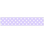 Polka Dots - White on Pale Lavender Violet Flano Scarf (Large)
