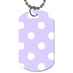 Polka Dots - White on Pale Lavender Violet Dog Tag (One Side)