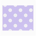 Polka Dots - White on Pale Lavender Violet Small Glasses Cloth