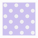 Polka Dots - White on Pale Lavender Violet Medium Glasses Cloth (2 Sides)