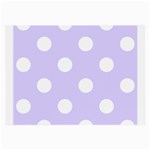 Polka Dots - White on Pale Lavender Violet Large Glasses Cloth