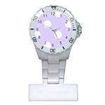 Polka Dots - White on Pale Lavender Violet Nurses Watch