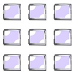 Polka Dots - White on Pale Lavender Violet Mega Link Italian Charm (9 pack)