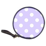 Polka Dots - White on Pale Lavender Violet Classic 20-CD Wallet
