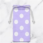 Polka Dots - White on Pale Lavender Violet Jewelry Bag