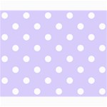 Polka Dots - White on Pale Lavender Violet Collage 8  x 10 