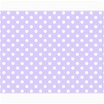 Polka Dots - White on Pale Lavender Violet Collage 11  x 14 
