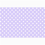 Polka Dots - White on Pale Lavender Violet Collage 12  x 18 