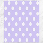 Polka Dots - White on Pale Lavender Violet Canvas 8  x 10 