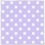 Polka Dots - White on Pale Lavender Violet Canvas 12  x 12 
