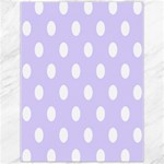 Polka Dots - White on Pale Lavender Violet Canvas 12  x 16 