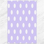 Polka Dots - White on Pale Lavender Violet Canvas 12  x 18 