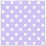 Polka Dots - White on Pale Lavender Violet Canvas 16  x 16 