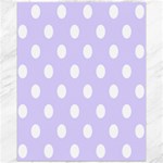 Polka Dots - White on Pale Lavender Violet Canvas 16  x 20 
