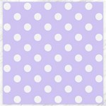 Polka Dots - White on Pale Lavender Violet Canvas 20  x 20 