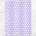 Polka Dots - White on Pale Lavender Violet Canvas 36  x 48 