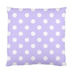 Polka Dots - White on Pale Lavender Violet Standard Cushion Case (Two Sides)
