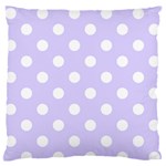 Polka Dots - White on Pale Lavender Violet Standard Flano Cushion Case (Two Sides)
