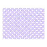Polka Dots - White on Pale Lavender Violet Double Sided Flano Blanket (Mini)