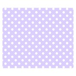 Polka Dots - White on Pale Lavender Violet Double Sided Flano Blanket (Small)