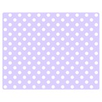 Polka Dots - White on Pale Lavender Violet Double Sided Flano Blanket (Medium)