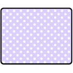 Polka Dots - White on Pale Lavender Violet Fleece Blanket (Medium) (One Side)