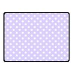 Polka Dots - White on Pale Lavender Violet Double Sided Fleece Blanket (Small) (Two Sides)
